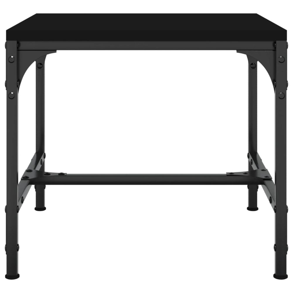 Bijzettafels 2 st 40x40x35 cm bewerkt hout zwart MeubelReus