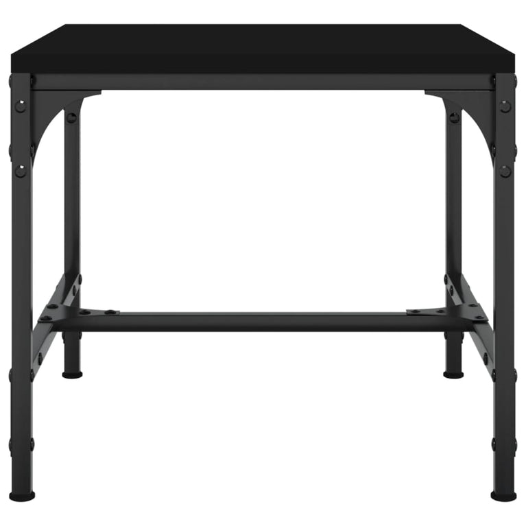 Bijzettafels 2 st 40x40x35 cm bewerkt hout zwart MeubelReus