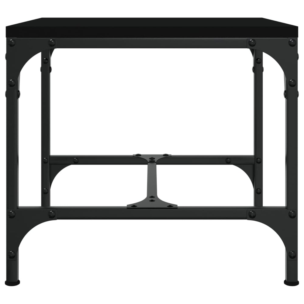 Bijzettafels 2 st 40x40x35 cm bewerkt hout zwart MeubelReus