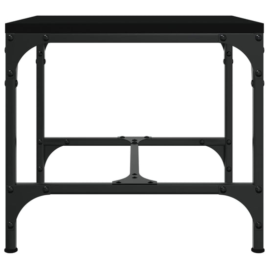 Bijzettafels 2 st 40x40x35 cm bewerkt hout zwart MeubelReus