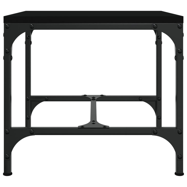 Bijzettafels 2 st 40x40x35 cm bewerkt hout zwart MeubelReus