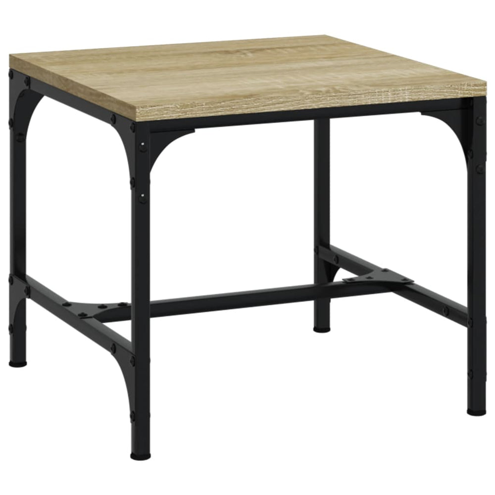 Bijzettafel 40x40x35 cm bewerkt hout sonoma eikenkleurig MeubelReus