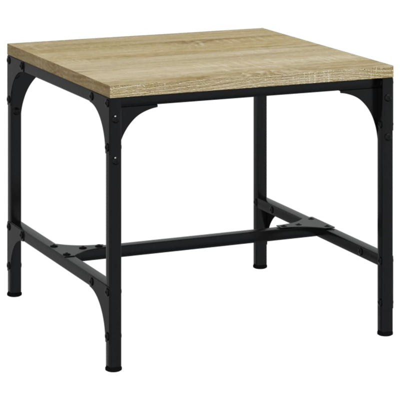 Bijzettafel 40x40x35 cm bewerkt hout sonoma eikenkleurig MeubelReus