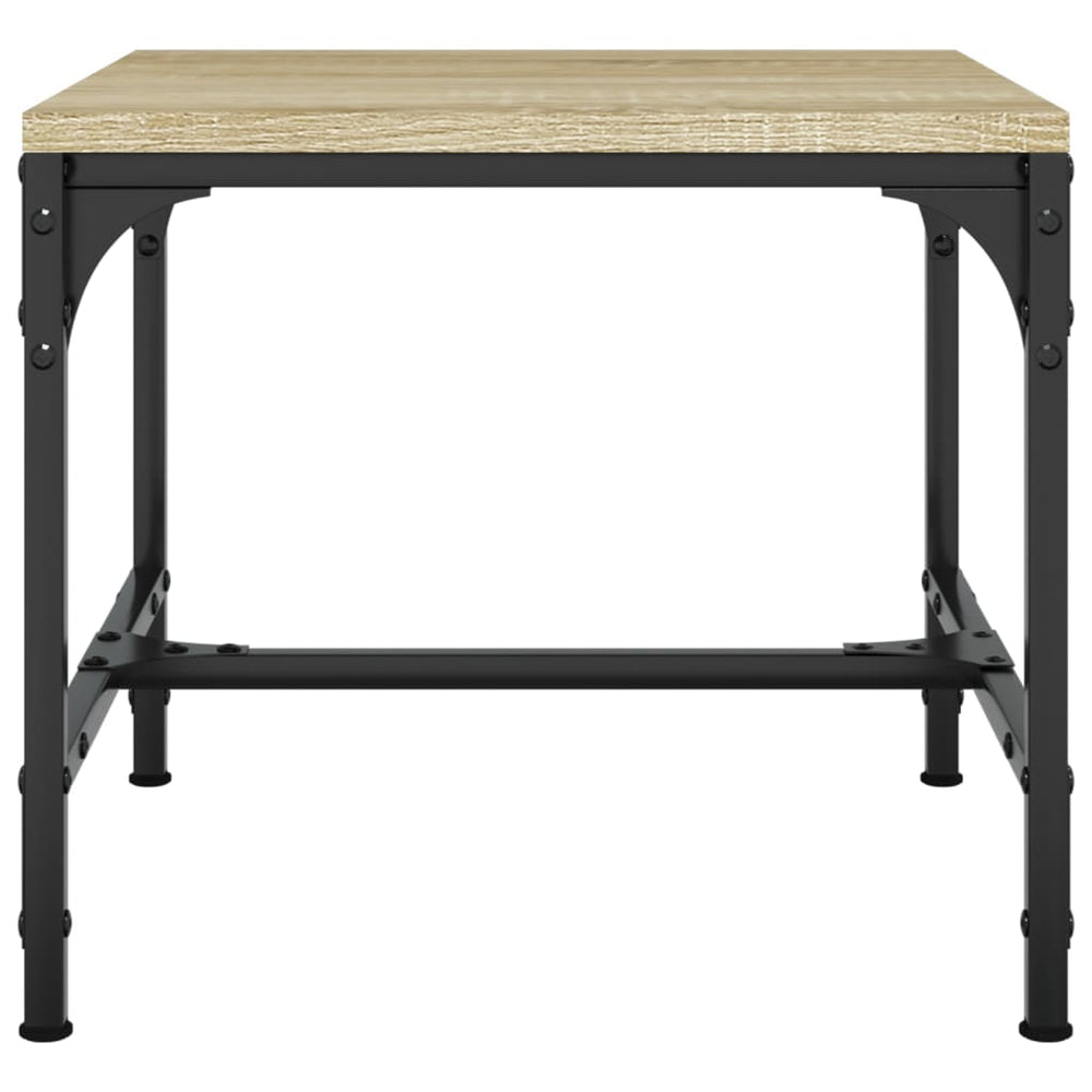 Bijzettafel 40x40x35 cm bewerkt hout sonoma eikenkleurig MeubelReus