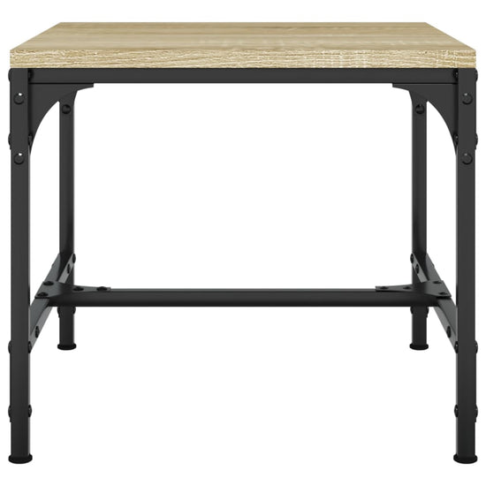 Bijzettafel 40x40x35 cm bewerkt hout sonoma eikenkleurig MeubelReus