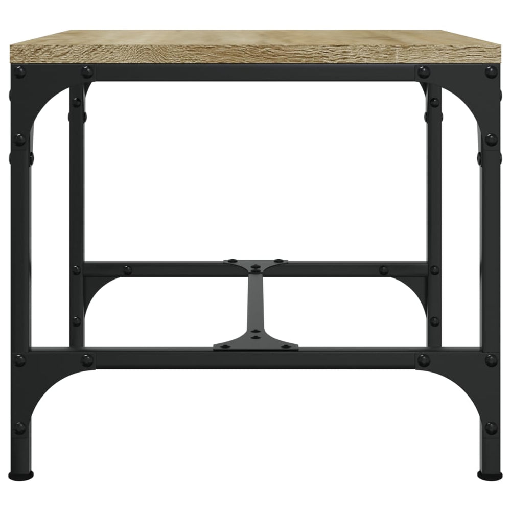 Bijzettafel 40x40x35 cm bewerkt hout sonoma eikenkleurig MeubelReus