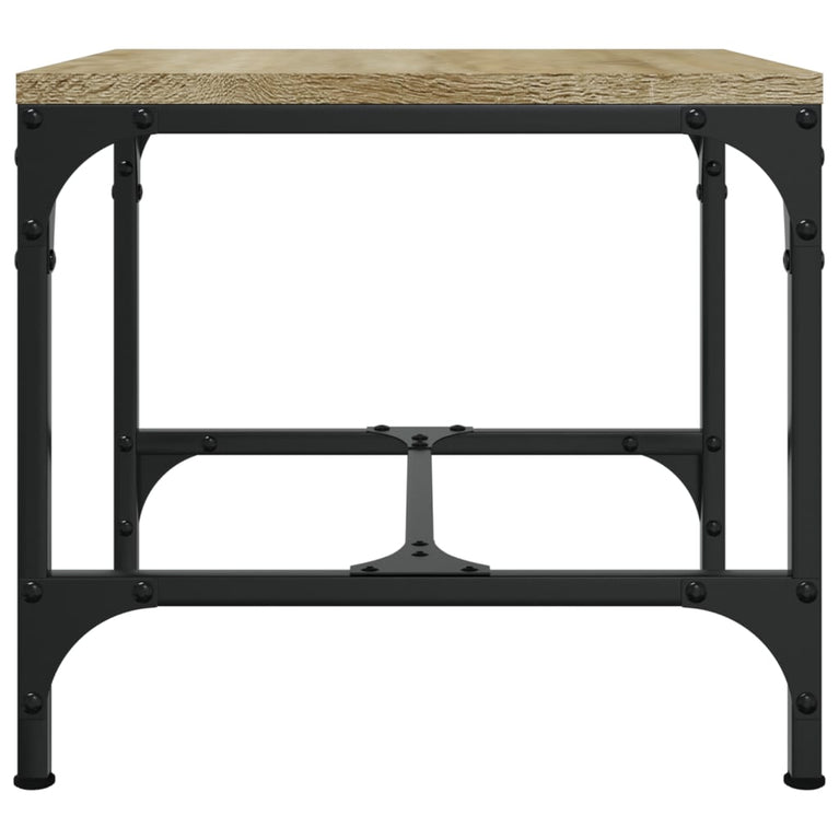 Bijzettafel 40x40x35 cm bewerkt hout sonoma eikenkleurig MeubelReus