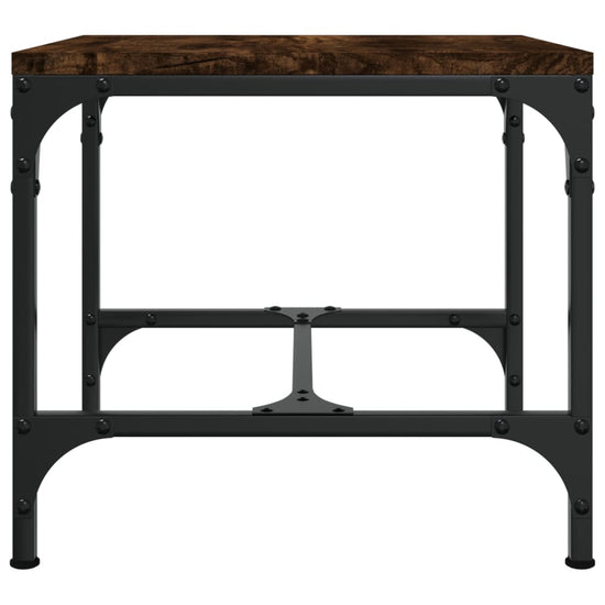 Bijzettafels 2 st 40x40x35 cm bewerkt hout gerookt eiken MeubelReus