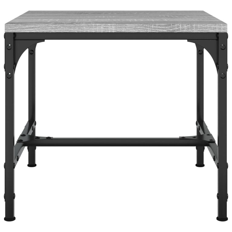 Bijzettafel 40x40x35 cm bewerkt hout grijs sonoma eikenkleurig