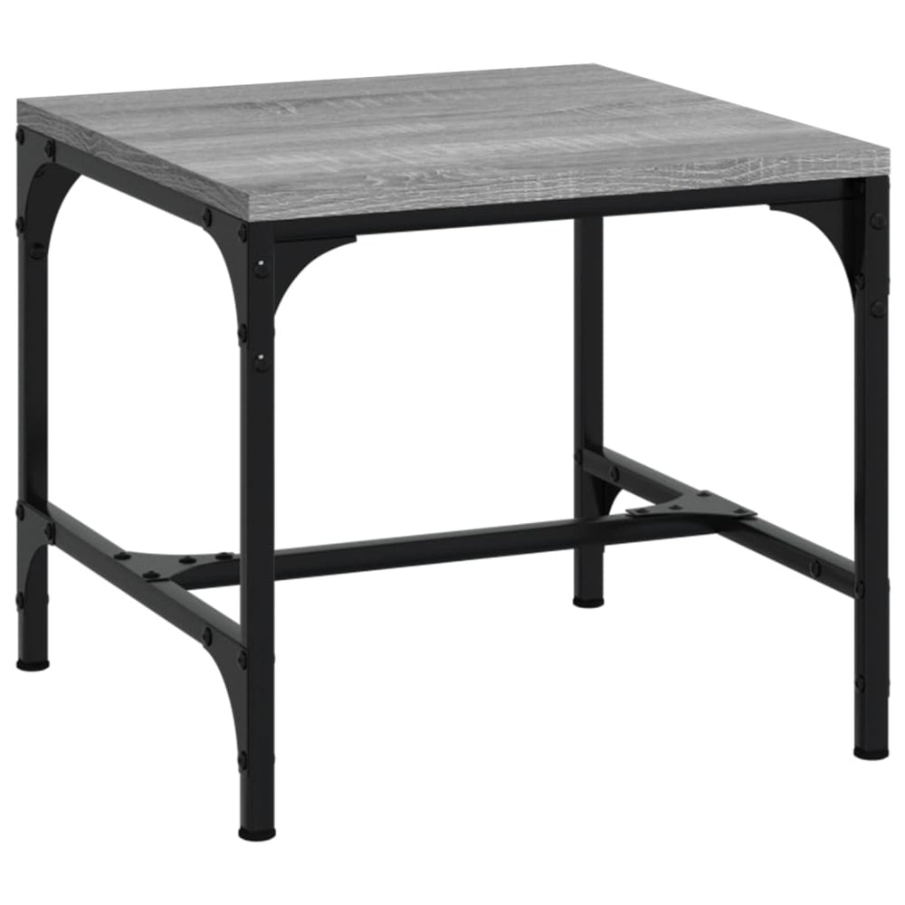 Bijzettafels 2 st 40x40x35 cm bewerkt hout grijs sonoma eiken MeubelReus