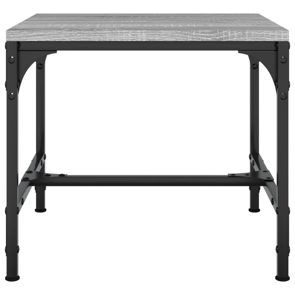 Bijzettafels 2 st 40x40x35 cm bewerkt hout grijs sonoma eiken MeubelReus
