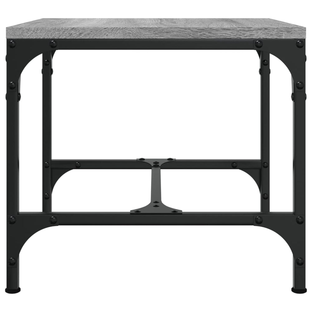 Bijzettafels 2 st 40x40x35 cm bewerkt hout grijs sonoma eiken MeubelReus