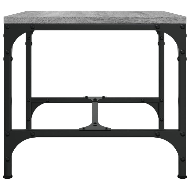 Bijzettafels 2 st 40x40x35 cm bewerkt hout grijs sonoma eiken MeubelReus