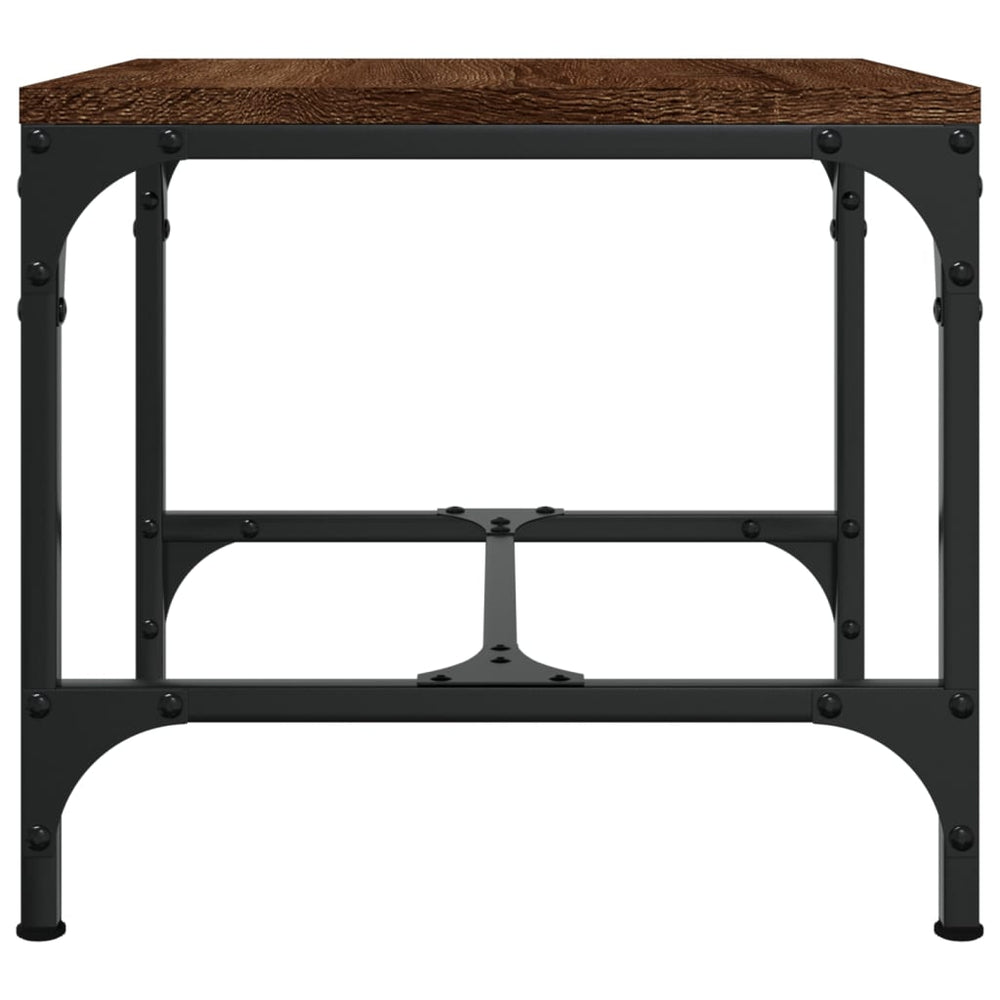 Bijzettafels 2 st 40x40x35 cm bewerkt hout bruineiken MeubelReus