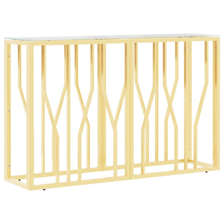 Wandtafel 110x30x70 cm roestvrij staal en glas MeubelReus