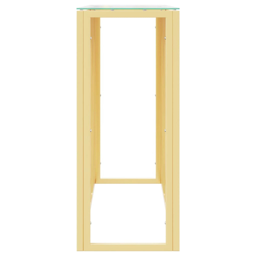 Wandtafel 110x30x70 cm roestvrij staal en glas MeubelReus
