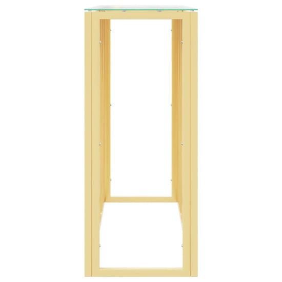 Wandtafel 110x30x70 cm roestvrij staal en glas MeubelReus
