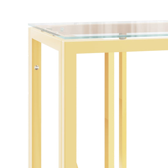 Wandtafel 110x30x70 cm roestvrij staal en glas MeubelReus