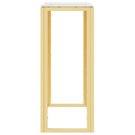 Wandtafel 70x30x70 cm roestvrij staal en glas goudkleurig MeubelReus