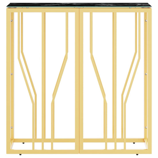 Wandtafel 70x30x70 cm roestvrij staal en glas goudkleurig MeubelReus