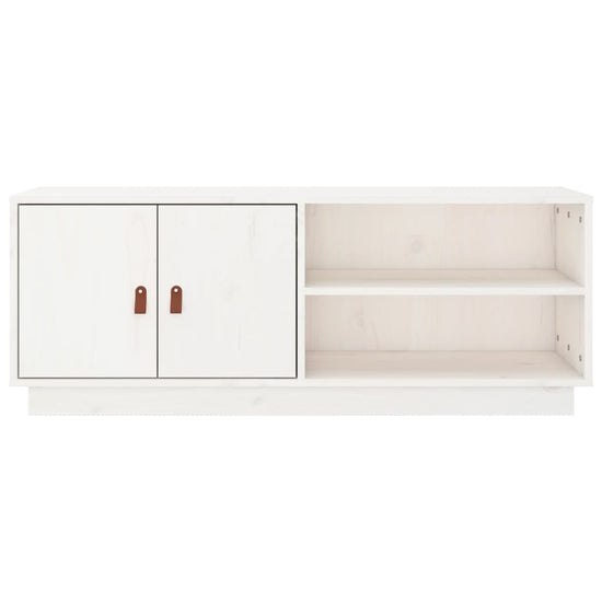 Tv-meubel 105x34x40 cm massief grenenhout wit MeubelReus