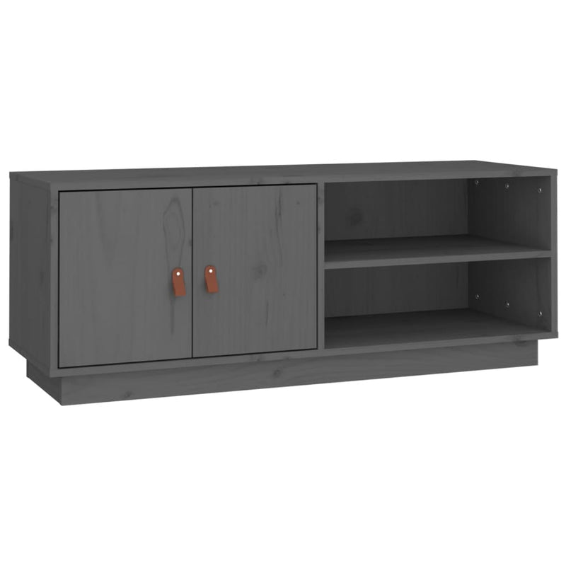 Tv-meubel 105x34x40 cm massief grenenhout grijs MeubelReus