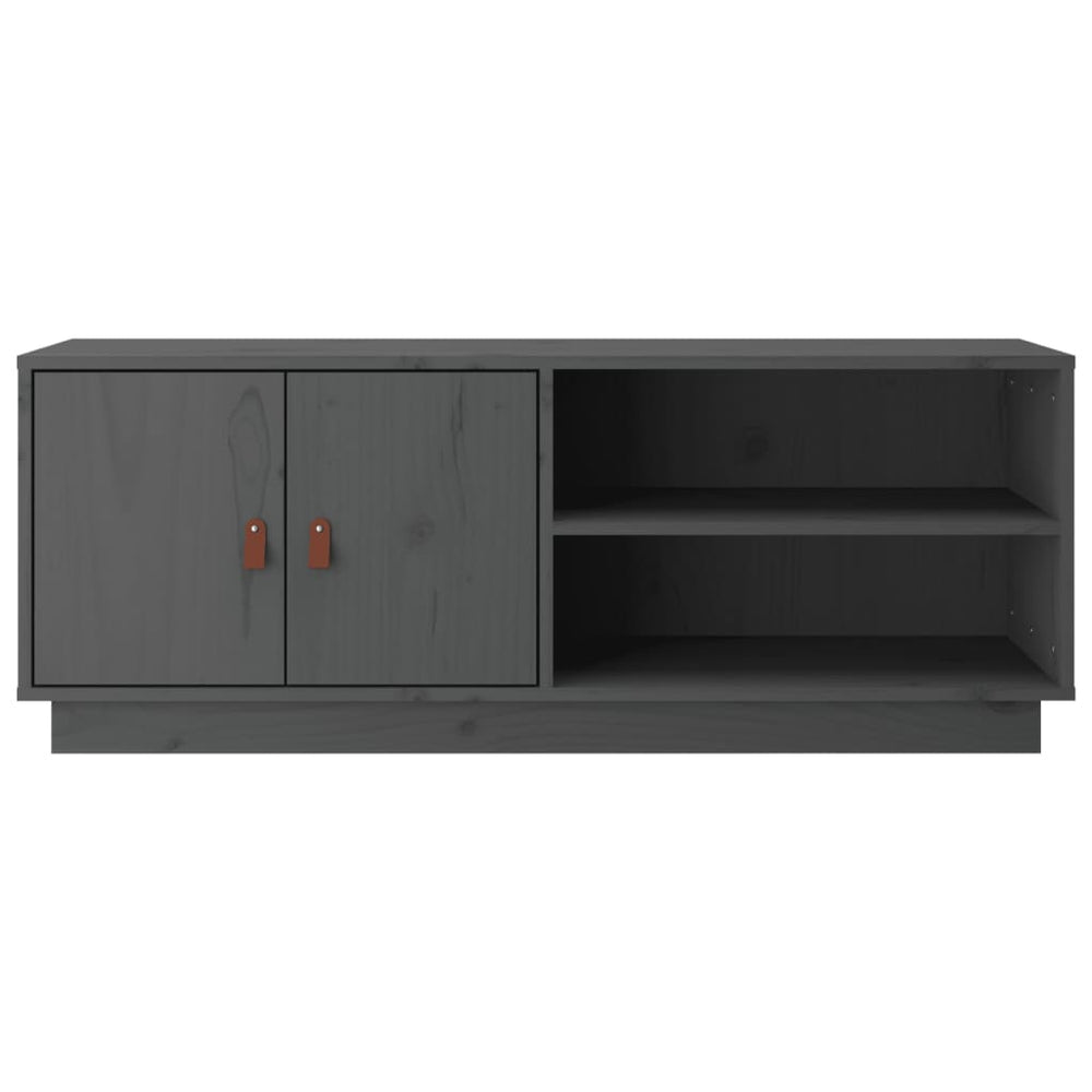 Tv-meubel 105x34x40 cm massief grenenhout grijs MeubelReus