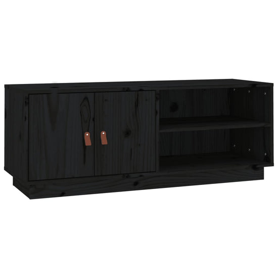 Tv-meubel 105x34x40 cm massief grenenhout zwart MeubelReus