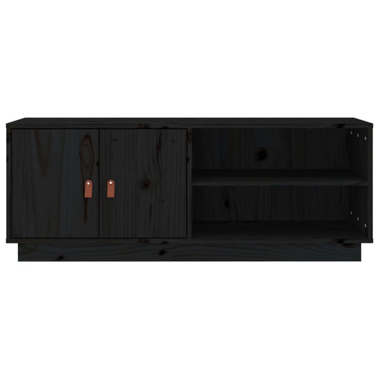 Tv-meubel 105x34x40 cm massief grenenhout zwart MeubelReus
