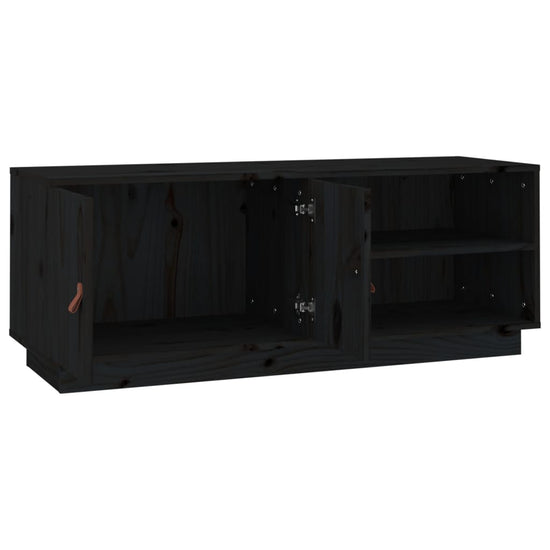 Tv-meubel 105x34x40 cm massief grenenhout zwart MeubelReus