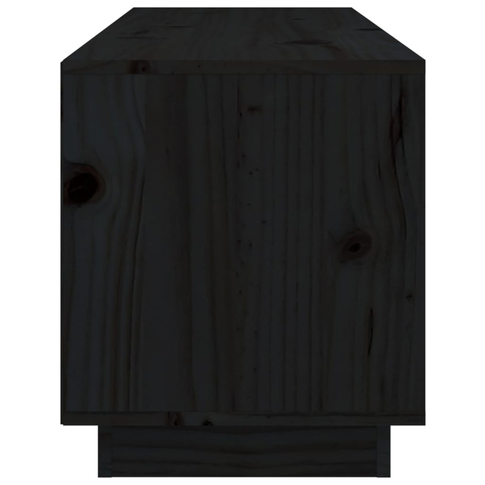 Tv-meubel 105x34x40 cm massief grenenhout zwart MeubelReus