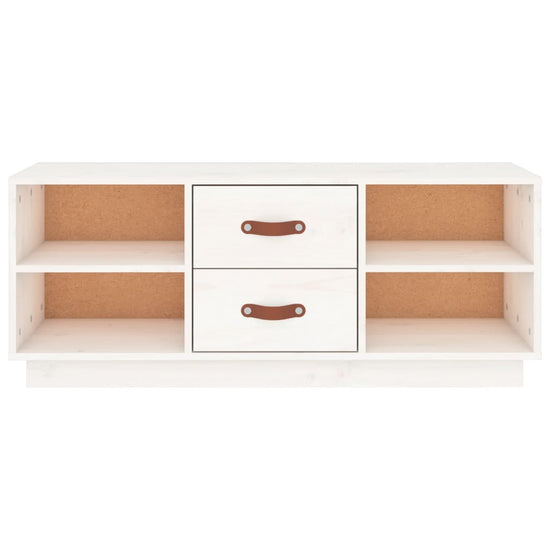 Tv-meubel 100x34x40 cm massief grenenhout wit MeubelReus