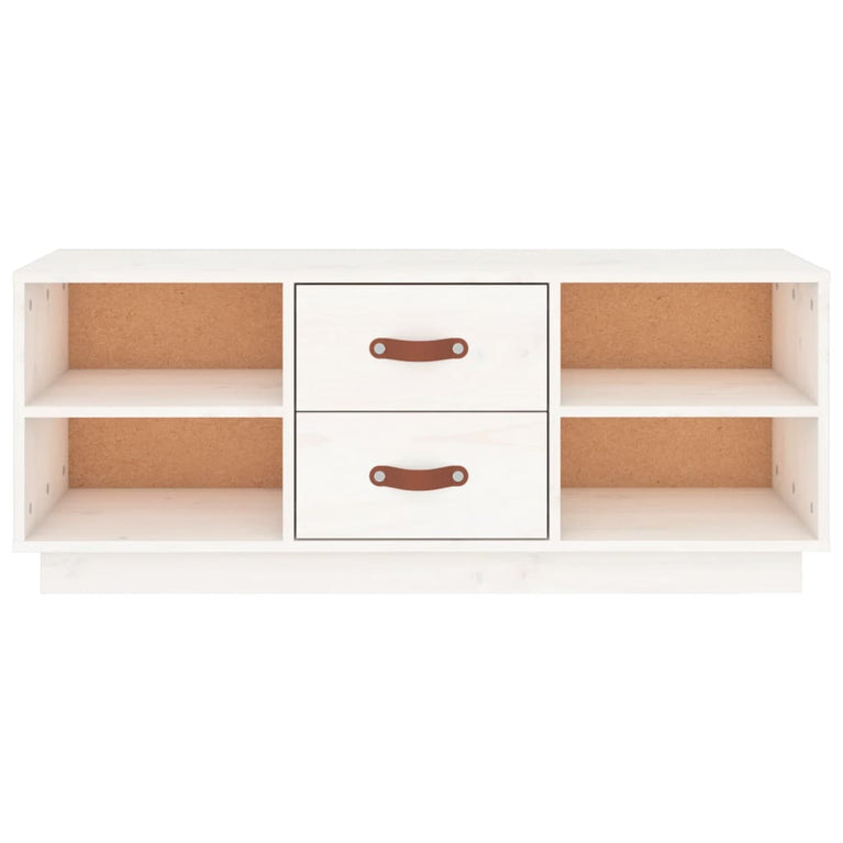 Tv-meubel 100x34x40 cm massief grenenhout wit MeubelReus