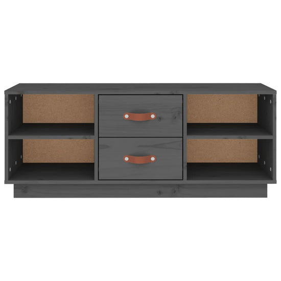Tv-meubel 100x34x40 cm massief grenenhout grijs MeubelReus
