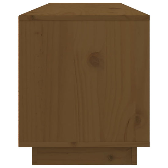 Tv-meubel 100x34x40 cm massief grenenhout honingbruin MeubelReus