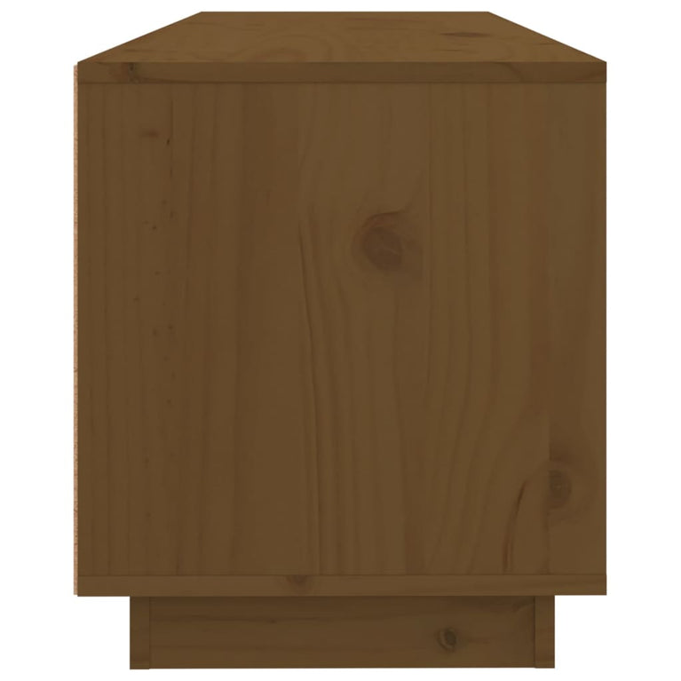 Tv-meubel 100x34x40 cm massief grenenhout honingbruin MeubelReus