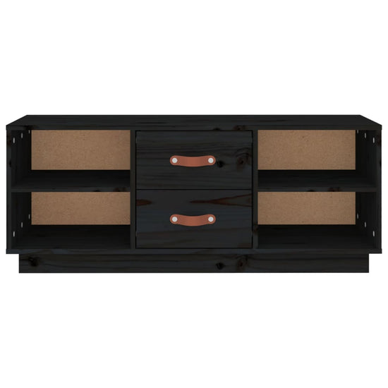 Tv-meubel 100x34x40 cm massief grenenhout zwart MeubelReus