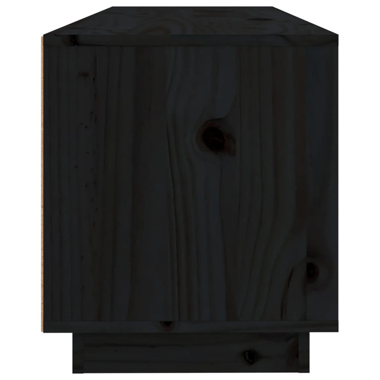Tv-meubel 100x34x40 cm massief grenenhout zwart MeubelReus