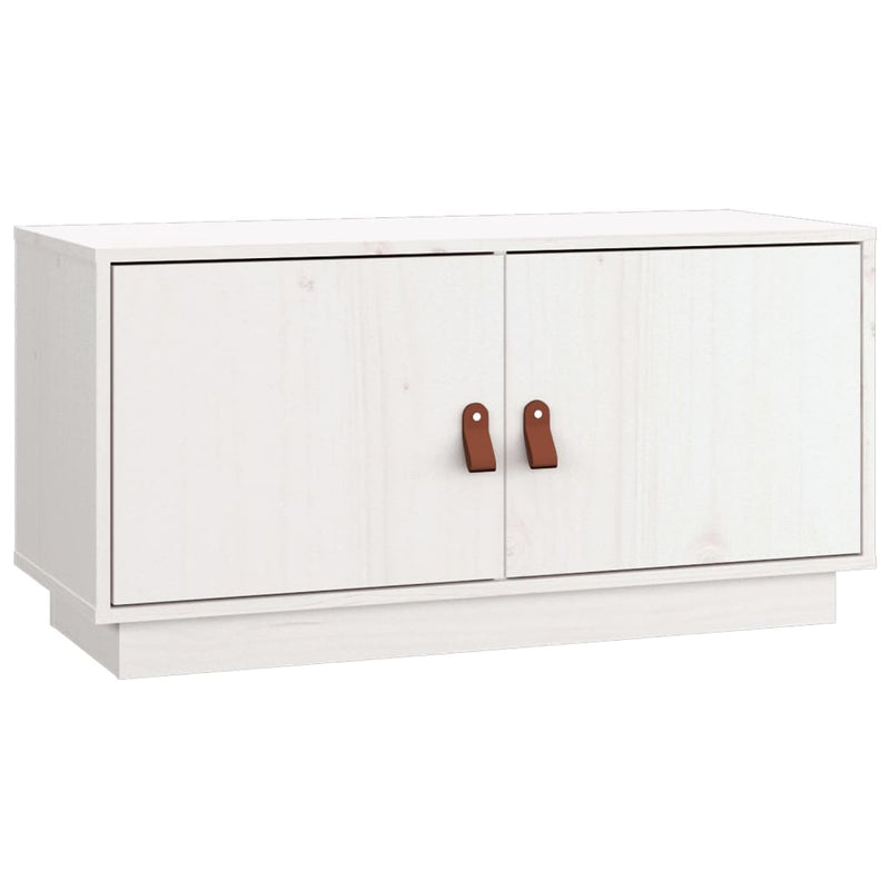 Tv-meubel 80x34x40 cm massief grenenhout wit MeubelReus