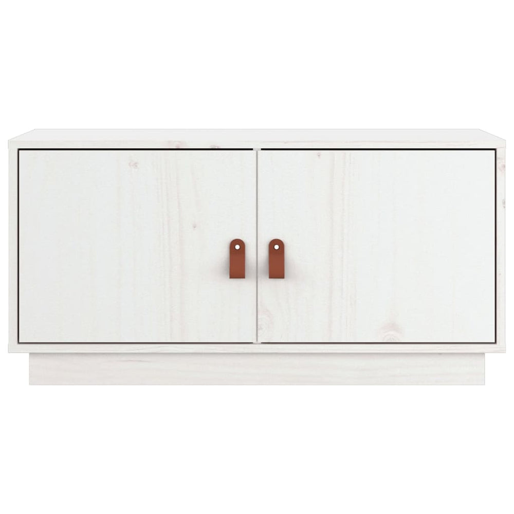 Tv-meubel 80x34x40 cm massief grenenhout wit MeubelReus