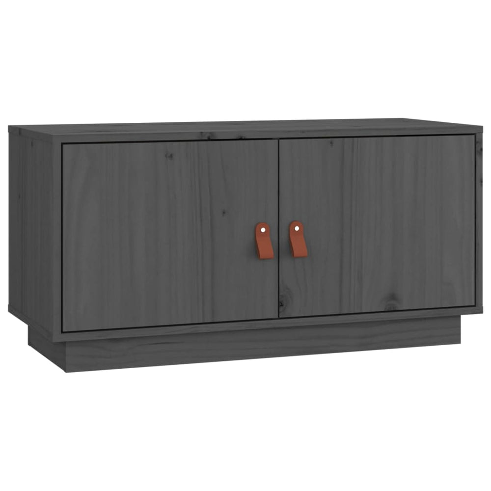 Tv-meubel 80x34x40 cm massief grenenhout grijs MeubelReus