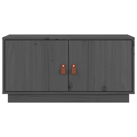 Tv-meubel 80x34x40 cm massief grenenhout grijs MeubelReus
