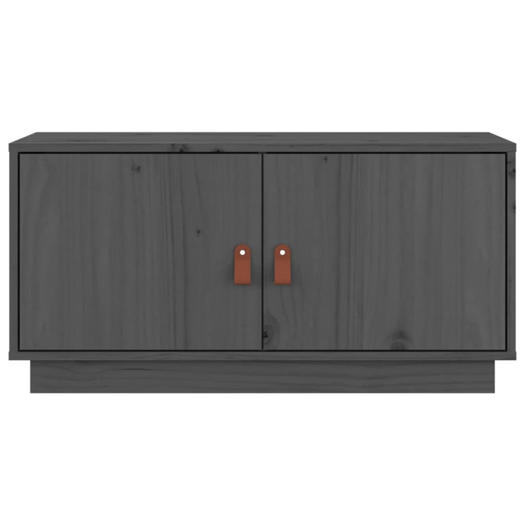 Tv-meubel 80x34x40 cm massief grenenhout grijs MeubelReus