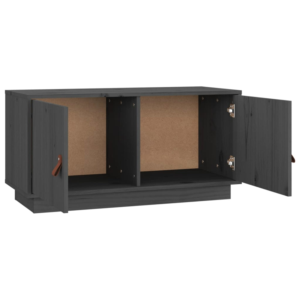 Tv-meubel 80x34x40 cm massief grenenhout grijs MeubelReus