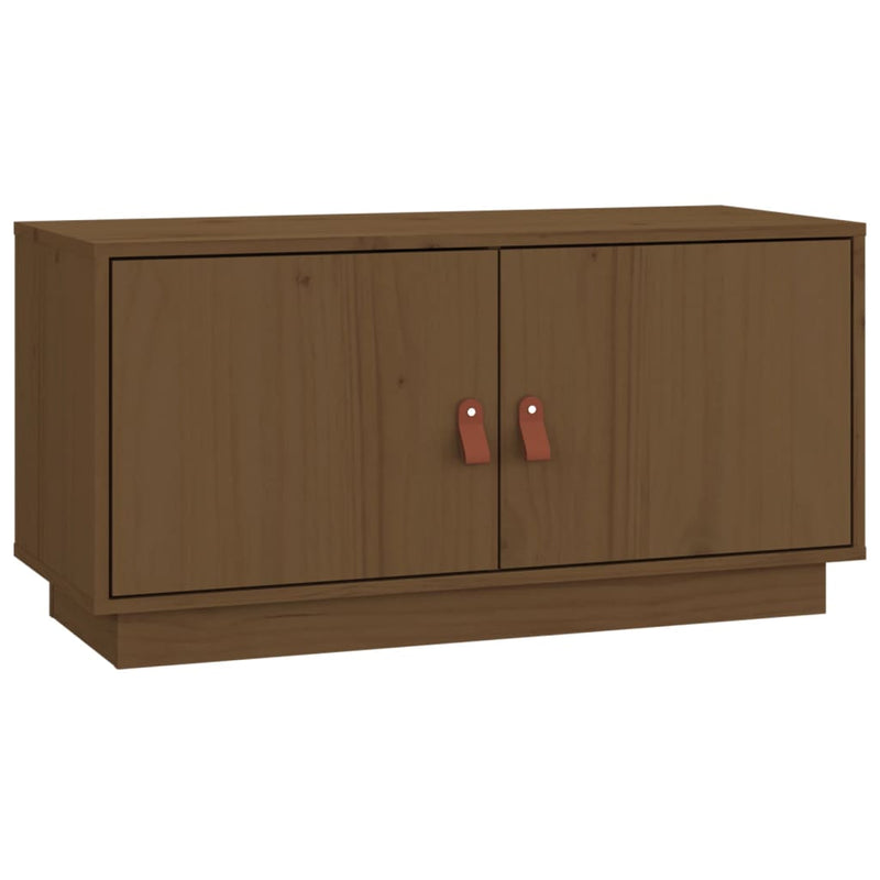 Tv-meubel 80x34x40 cm massief grenenhout honingbruin MeubelReus