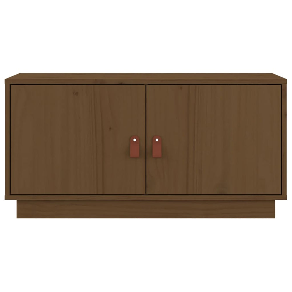 Tv-meubel 80x34x40 cm massief grenenhout honingbruin MeubelReus