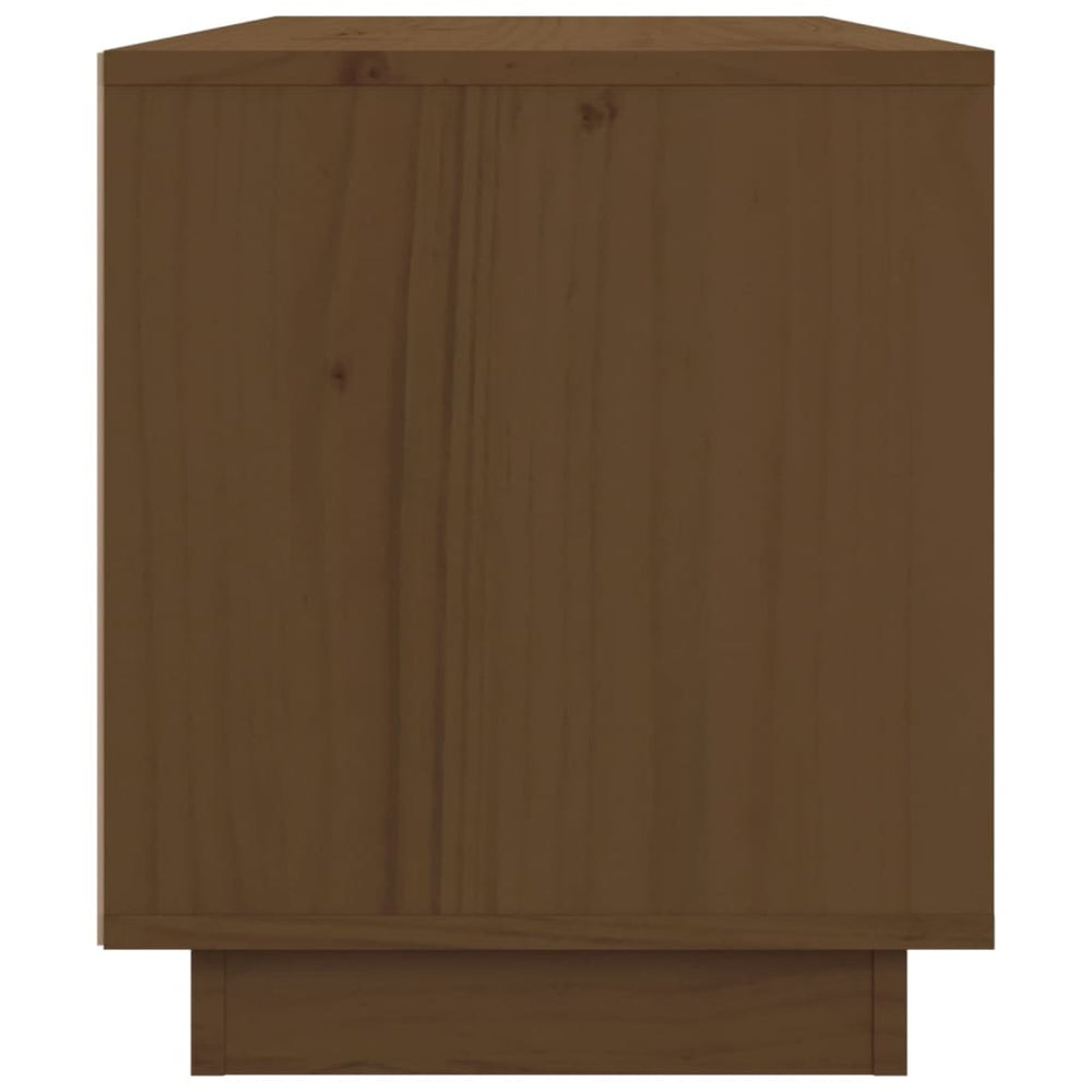 Tv-meubel 80x34x40 cm massief grenenhout honingbruin MeubelReus