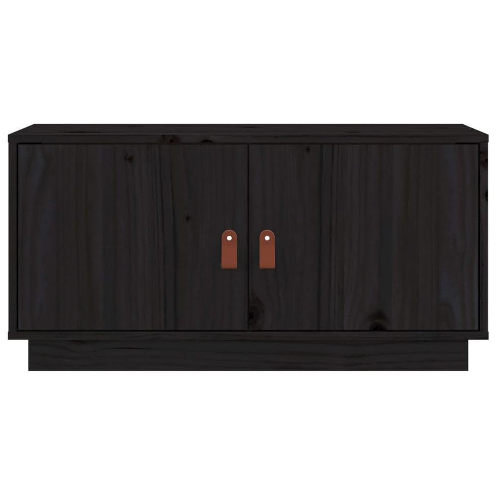 Tv-meubel 80x34x40 cm massief grenenhout zwart MeubelReus