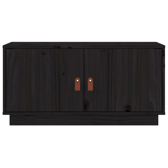 Tv-meubel 80x34x40 cm massief grenenhout zwart MeubelReus