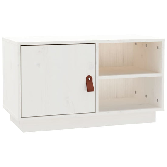 Tv-meubel 70x34x40 cm massief grenenhout wit MeubelReus